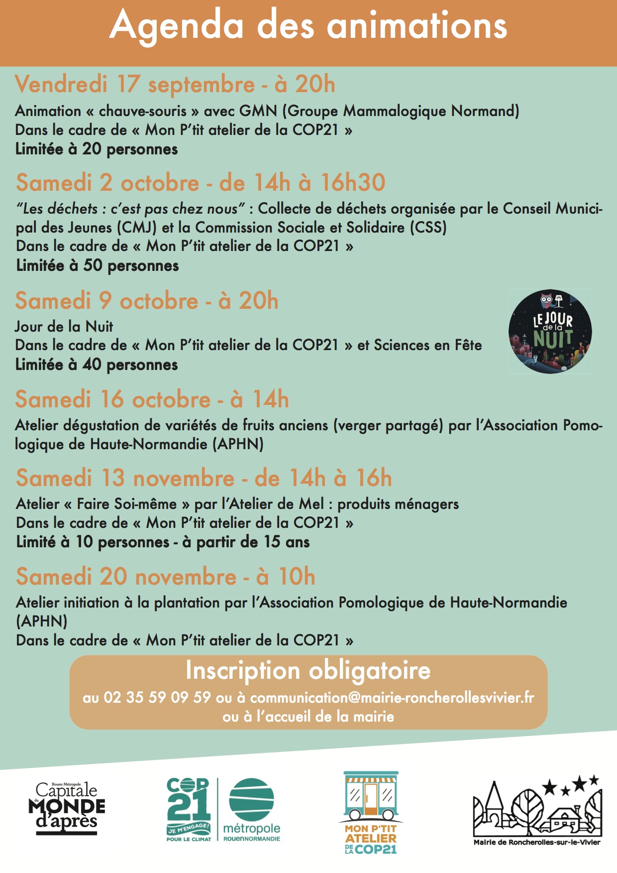 Affiche Animations COP21 - 2021