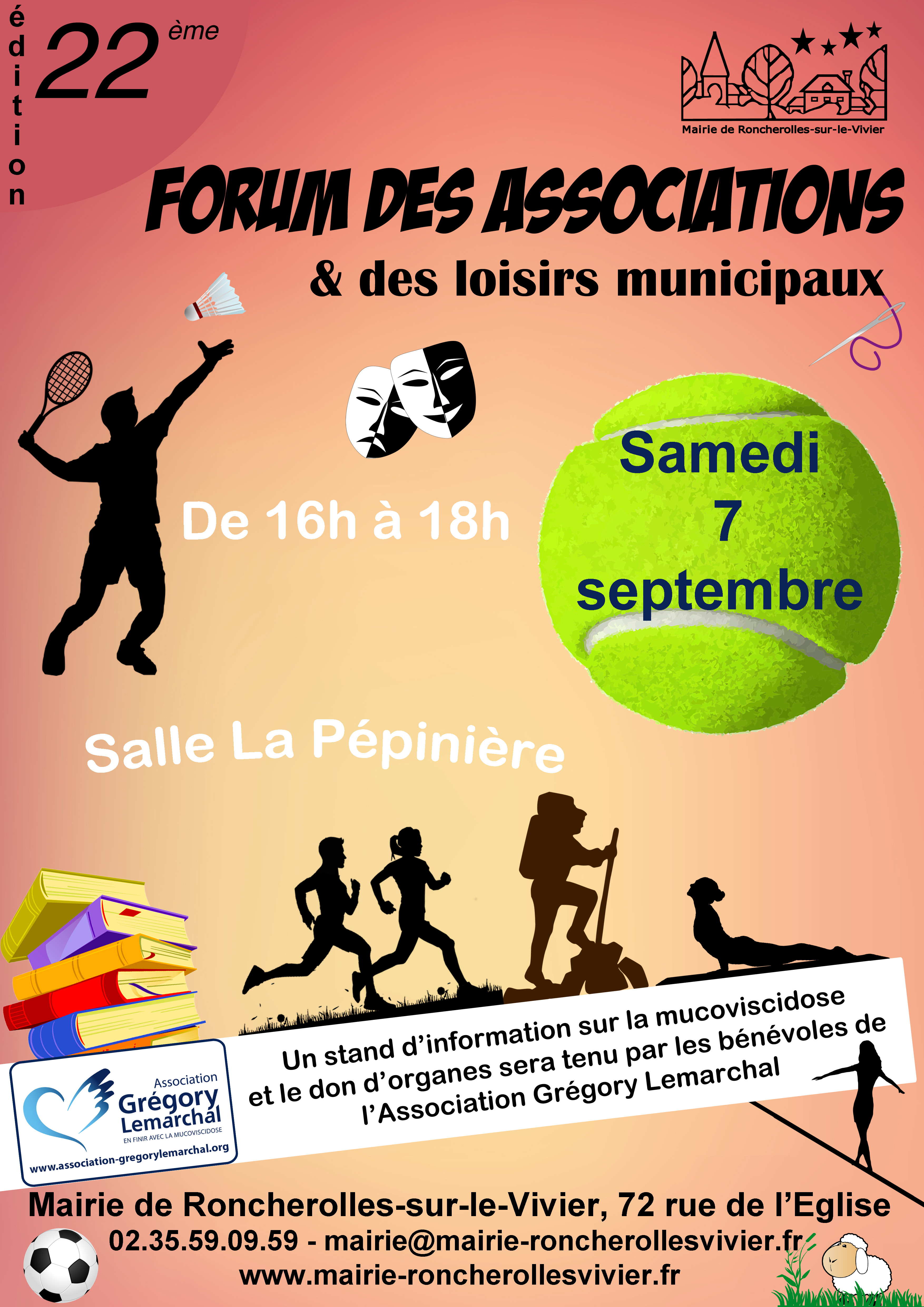 Forum des associations le 7 septembre de 16h à 18h